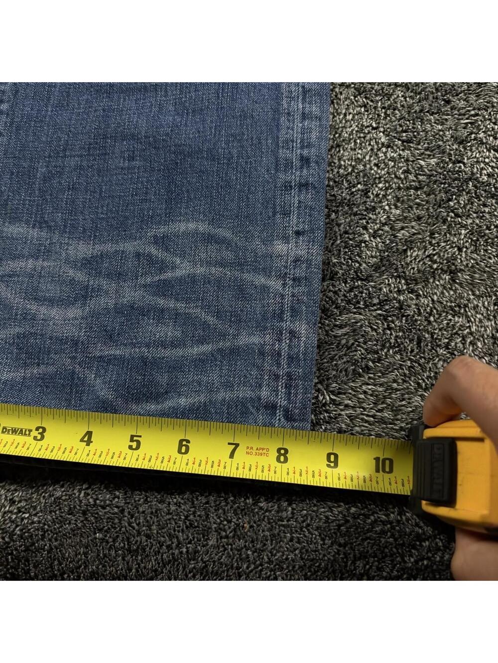 Y2K Grunge Rockstar Archive Levi’s 504 Straight Leg Faded Jeans - Fits 34x29! - Picture 5 of 7
